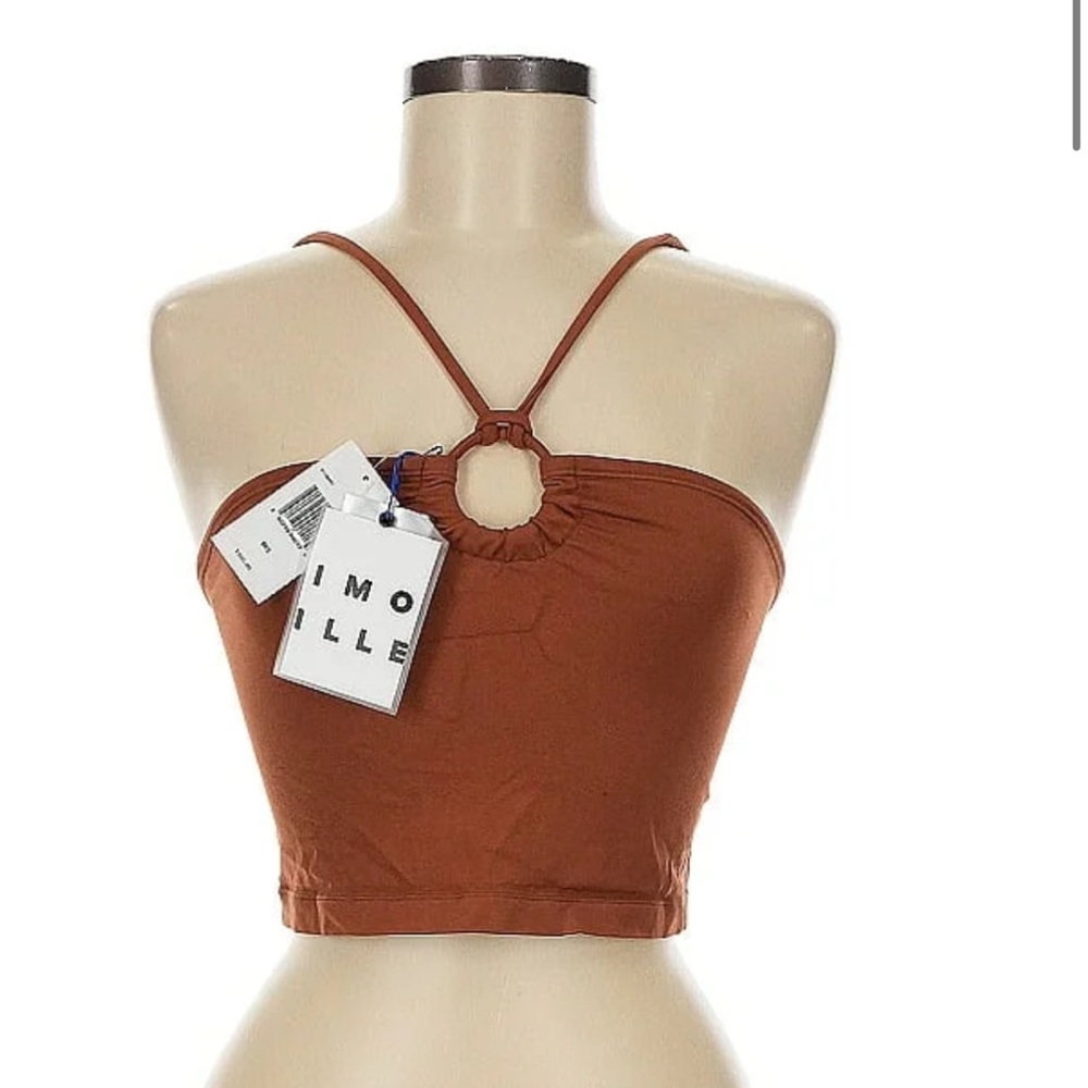 Simon Miller Brown Sleeveless Crop Tank Top